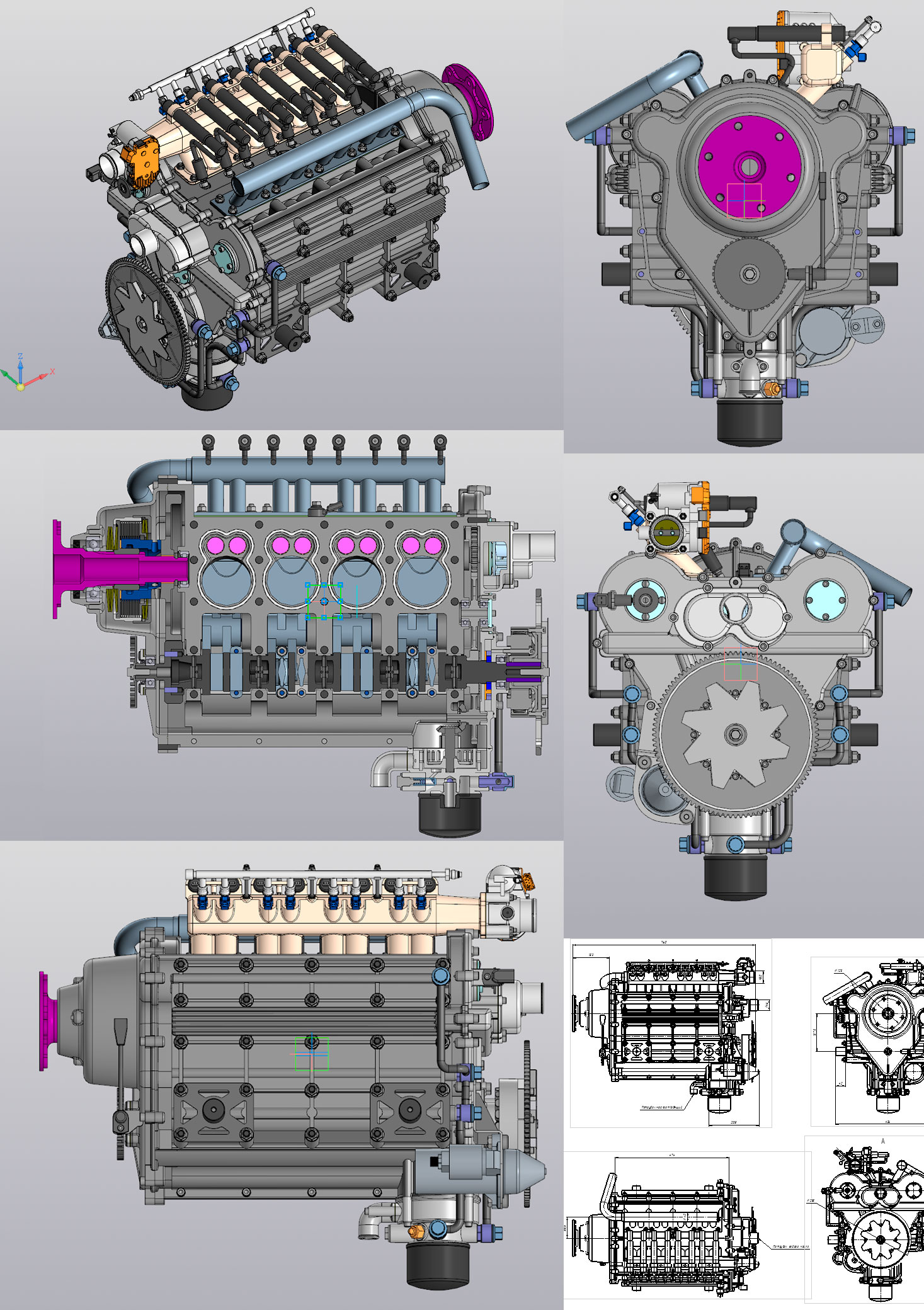 3D модель Авиадвигатель ПДП 4Ч(7,7х5,5)2