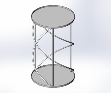 3D модель Подставка под цветы двухуровневая