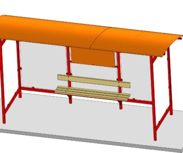 3D модель Остановочный павильон 5000х1900х2700 мм