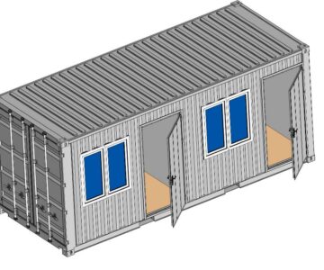 3D модель Контейнер грузовой(6000х2400 h=2500) с 2-мя помещениями