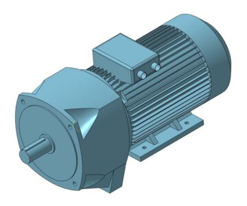3D модель Мотор-редуктор 4МЦ2С-125. Массогабаритная модель.