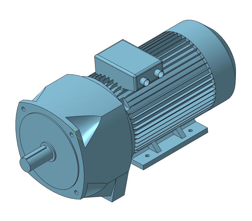 3D модель Мотор-редуктор 4МЦ2С-125. Массогабаритная модель.