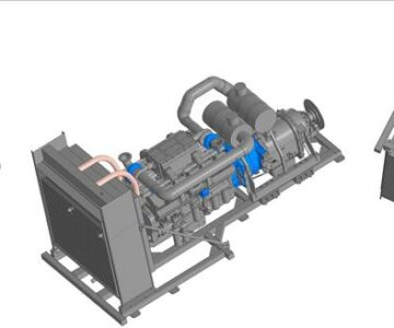 3D модель Двигатель Cummins KTA38-C1200 c АКПП Allison transmission 8610 OFS