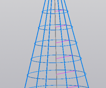 3D модель Каркас для новогодней елки, высота=2500