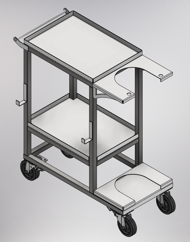 3D модель Транспортная тележка для сварочного аппарата
