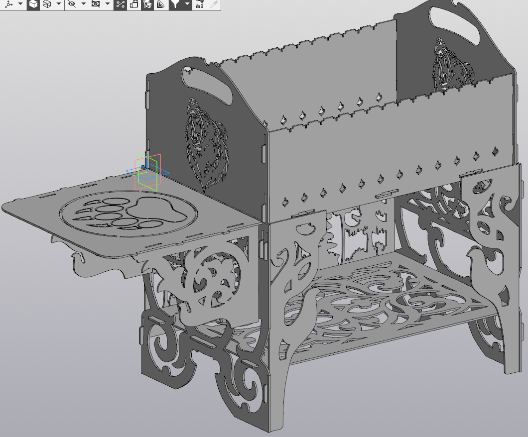 3D модель Мангал "Медвежий угол"