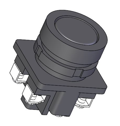 3D модель Выключатель кнопочный КЕ011 isp 2 (10 A)