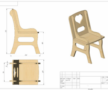 3D модель Стул для куклы