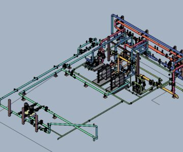 3D модель Центральный тепловой пункт  (отопление, ГВС)