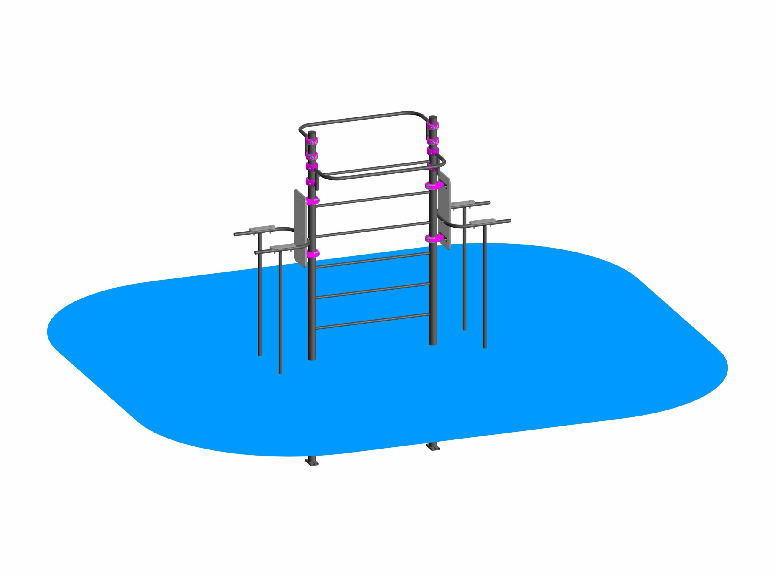 3D модель Спортивное оборудование с брусьями