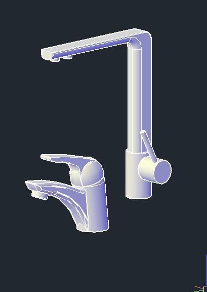 3D модель Смесители для кухни и для санузла