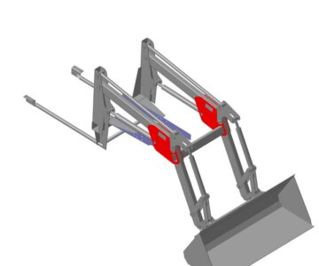 3D модель 3D модель фронтального погрузчика к трактору МТЗ-80.