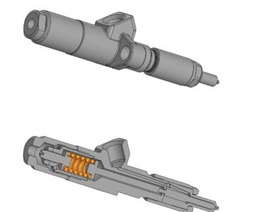 3D модель Дизельная форсунка 14. 1112010 МТЗ, Д-240.