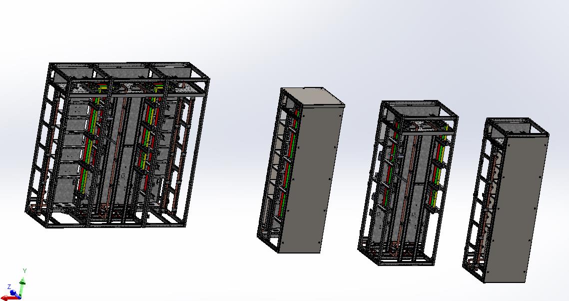 3D модель Шкаф распределительный 2*2*0.6