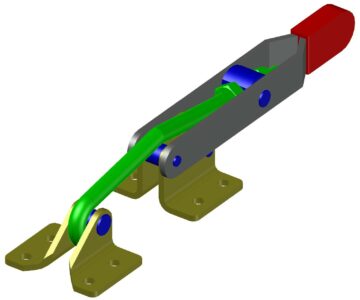 3D модель Защелка натяжная со скобой, рукояткой и крюком K1270.02500