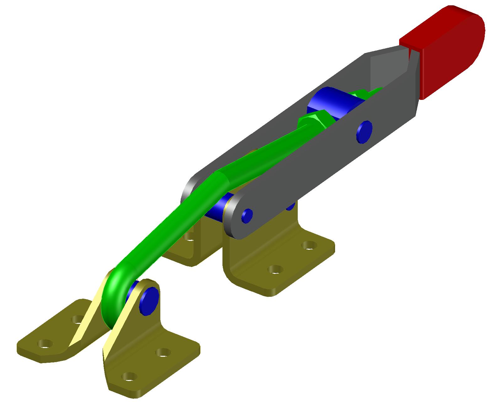 3D модель Защелка натяжная со скобой, рукояткой и крюком K1270.02500