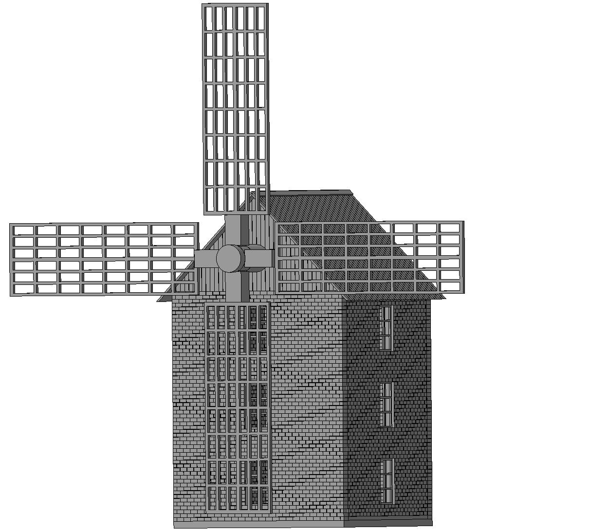3D модель Мельница ветряная