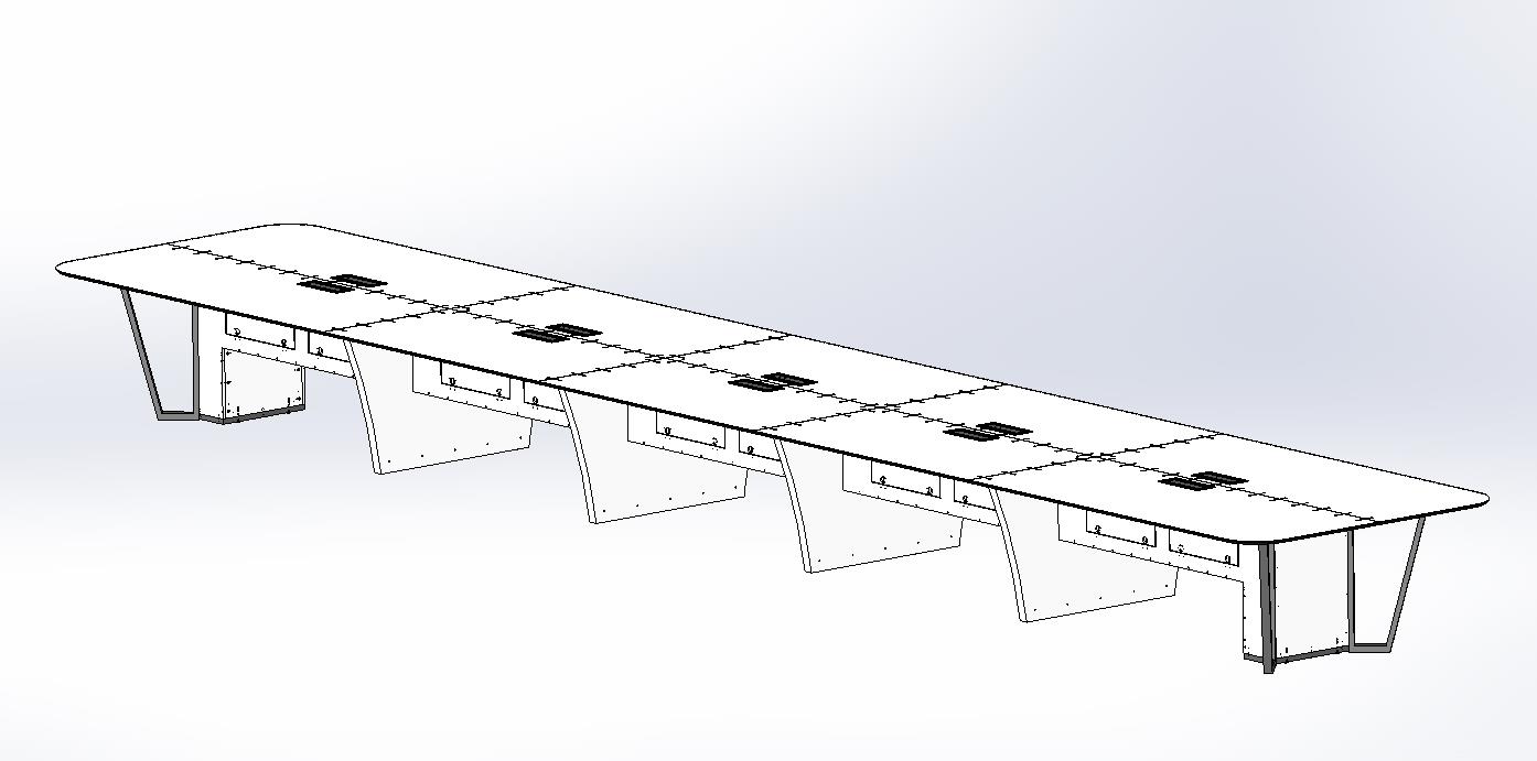 3D модель Стол для конференц зала 8800х1700х740мм