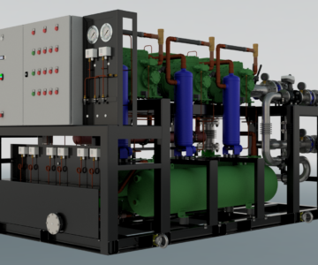 3D модель Агрегат компрессорный холодильный 1ХМ-ФУУ801МП (су)