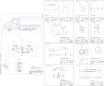 Чертеж Модернизация подвески автомобиля Газель-3302