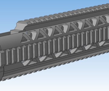 3D модель Тактическое цевье для страйкбольного СВД