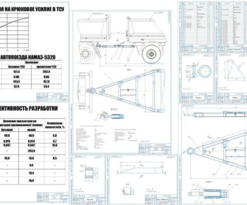 Чертеж Улучшение технико-эксплуатационных показателей автопоезда на базе автомобиля КамАЗ