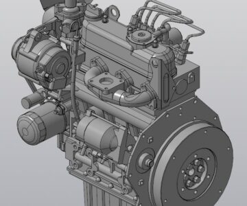 3D модель Двигатель Kubota D1105