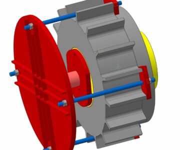 3D модель Модель и схема демонтажа тихоходной муфты д1500мм