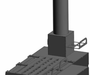 3D модель Печь - буржуйка 750х350х650мм