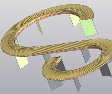 3D модель Скамья "Змейка"