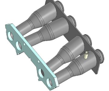 3D модель Впускной коллектор ВАЗ классика для 4х карбюраторов Keihin CBR 1100 XX