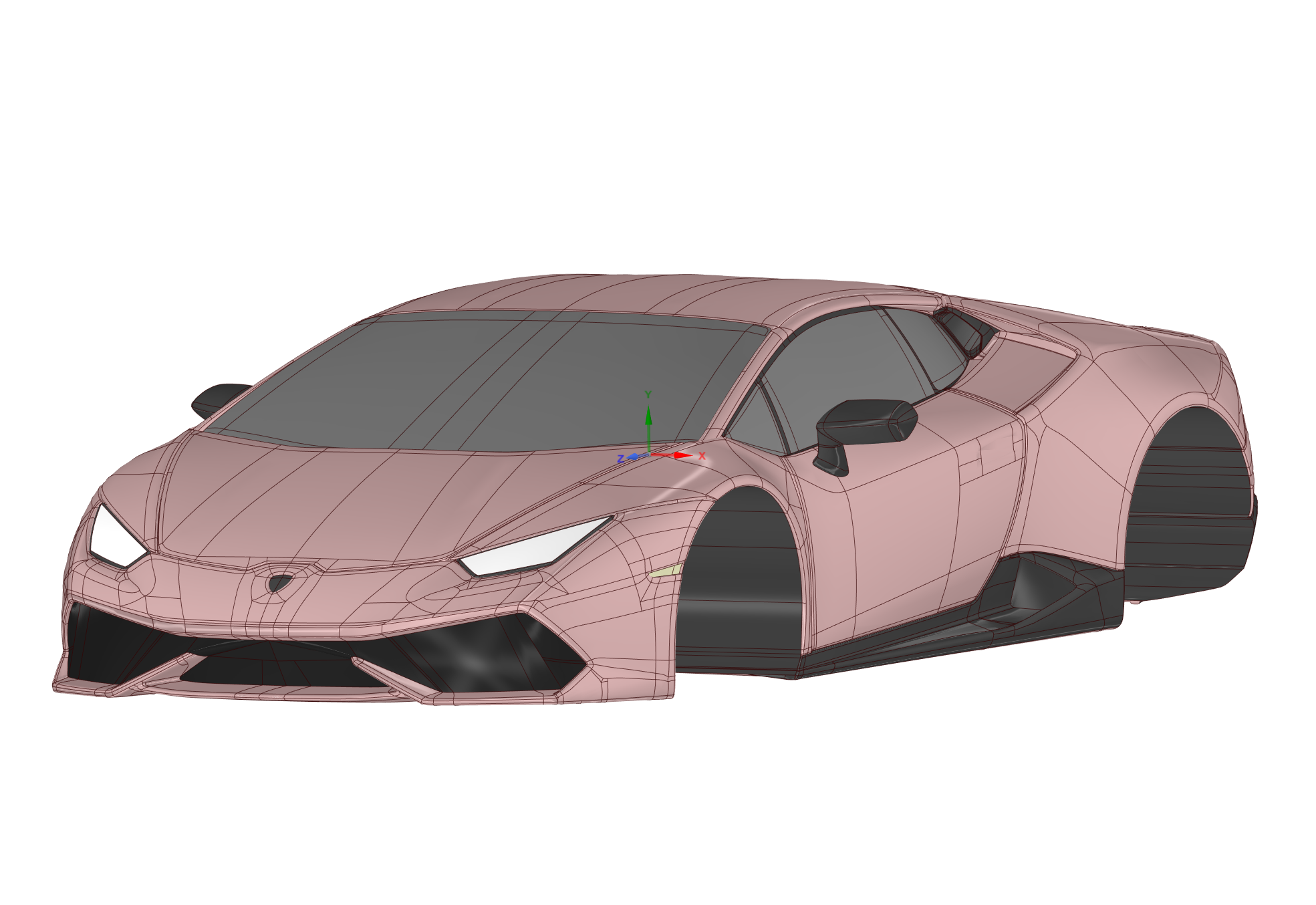 3D модель Модель кузова Lamborghini Huracan LP 610-4