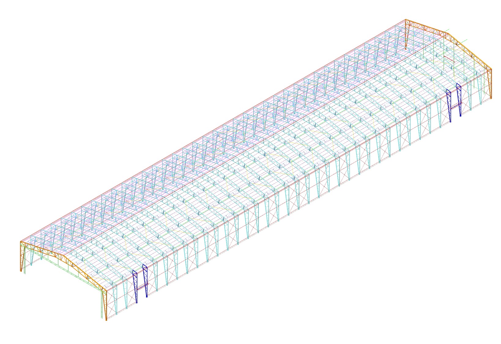 3D модель Тентовый ангар 34х152х9