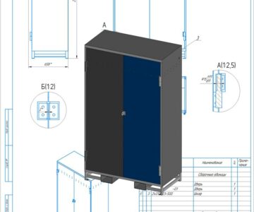 3D модель Шкаф для газовой рампы на 4 баллона 40л