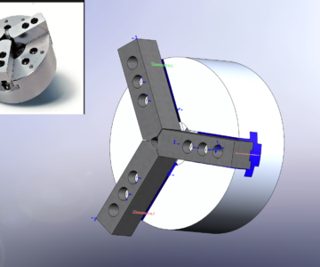 3D модель Сырые удлиненные кулачки c токарным патроном CHANDOX OP-210 для станков с ЧПУ