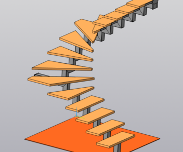 3D модель Лестница металлическая, 3D