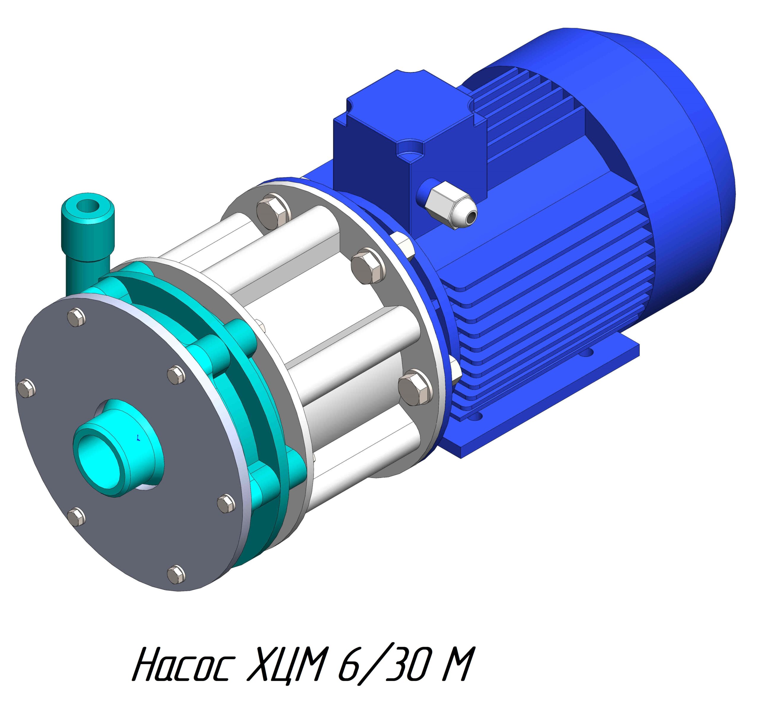 3D модель Химический насос ХЦМ 6/30М