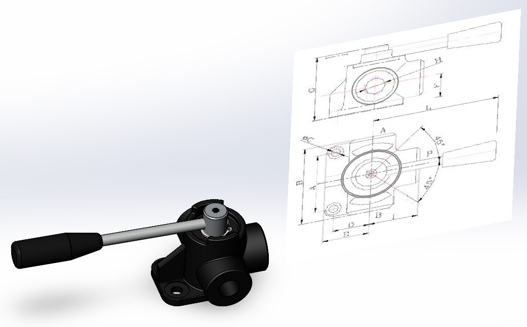 3D модель Краны шаровые трехходовые BADESTNOST 3/8",1/2", 3/4"