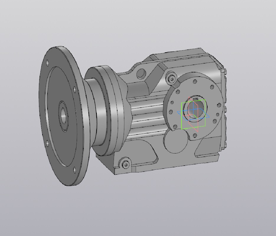 3D модель Редуктор коническо-цилиндрический KA47 с входным фланцем 100B5