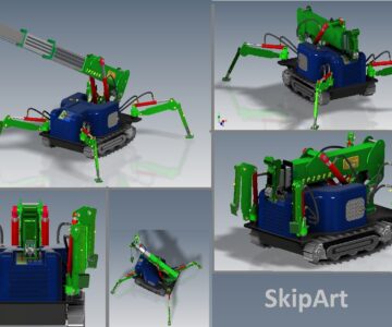 3D модель Кран-манипулятор "Паук"