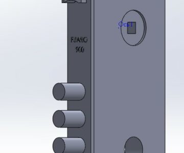 3D модель Замок врезной FUARO 900