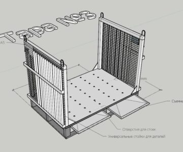 3D модель Тара транспортировочная для заготовок