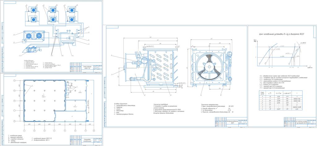 Чертеж Проектирование распределительного холодильника вместимостью 80 тонн