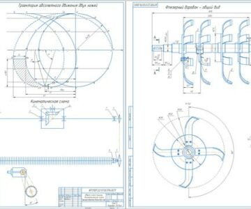 Чертеж Конструкторская разработка почвенной фрезы