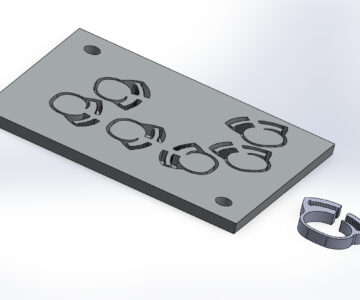 3D модель Модель матрицы для пластикового хомута.