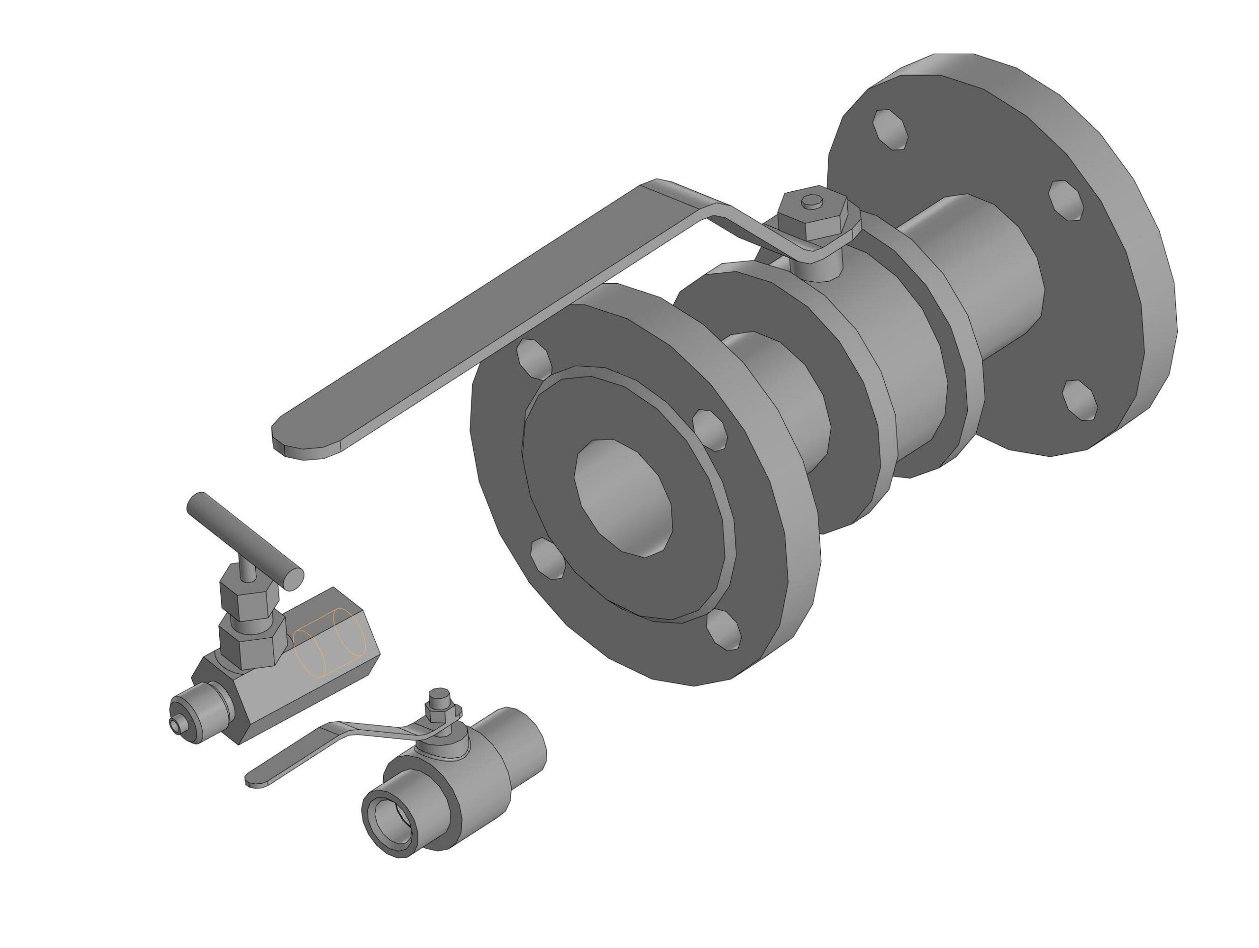 3D модель Вентиль и краны шаровые
