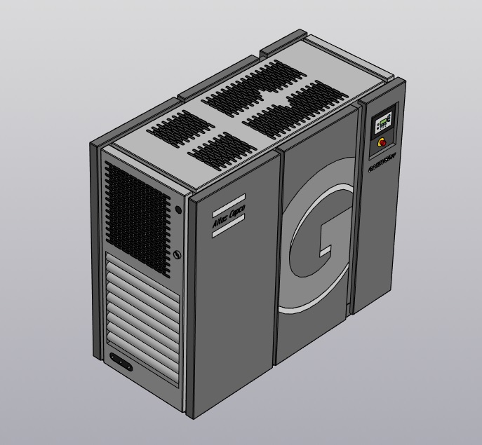 3D модель Винтовой компрессор Atlas Copco GA55VSD FF 2006г.в.