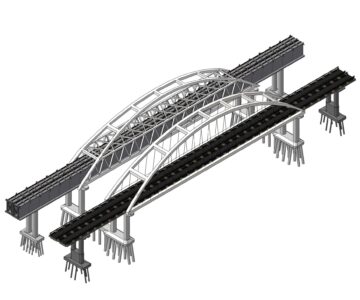 3D модель Арочный пролет Крымского моста