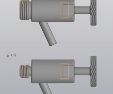 3D модель Кран пробоотборный Inoxpa (G 1/2, G 1/4)