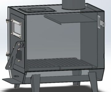 3D модель Печь дровяная на 2 колосника 350х200